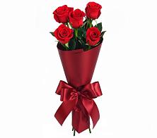 Букет 5 Красных роз Эдлесс Лав в Рождественском