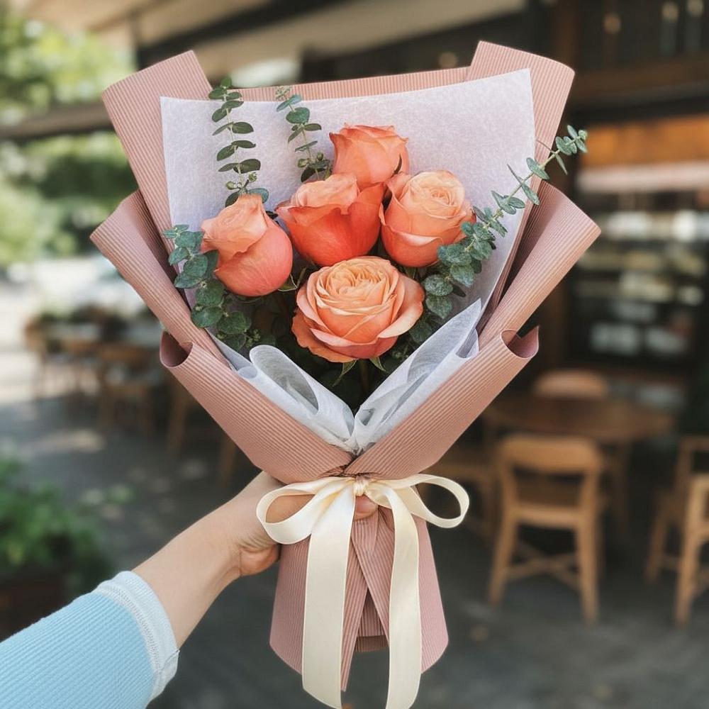 Букет цветов из: Розы в Рождественском