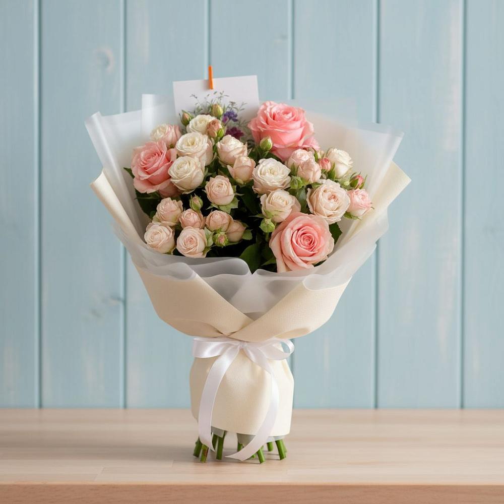 Букет цветов из: Розы в Рождественском