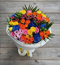 Букет цветов из:  Розы и Хризантемы #REPLACE_PRED# Рождественском