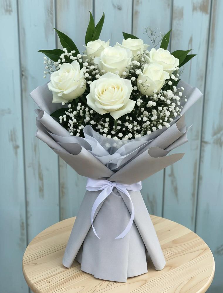 Букет цветов из: Розы в Рождественском