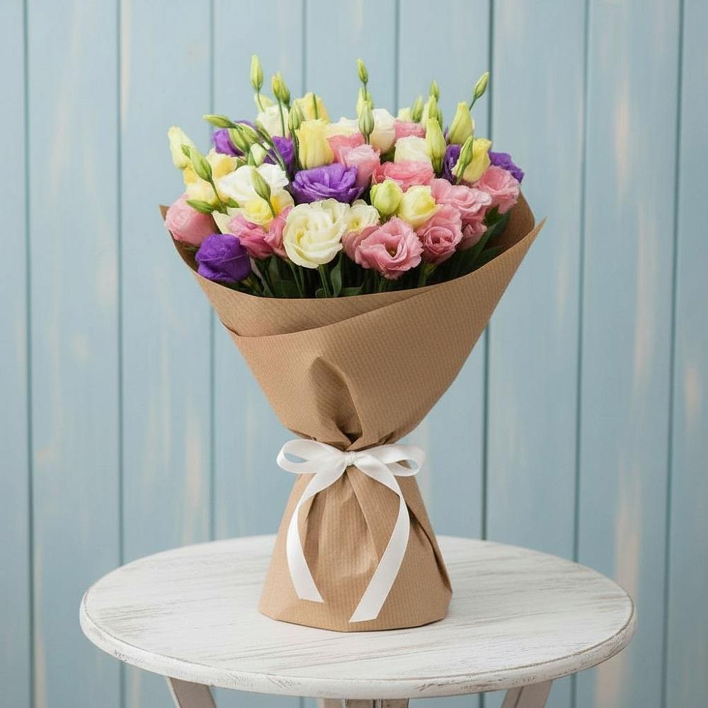 Букет цветов из: Лизиантусы в Рождественском