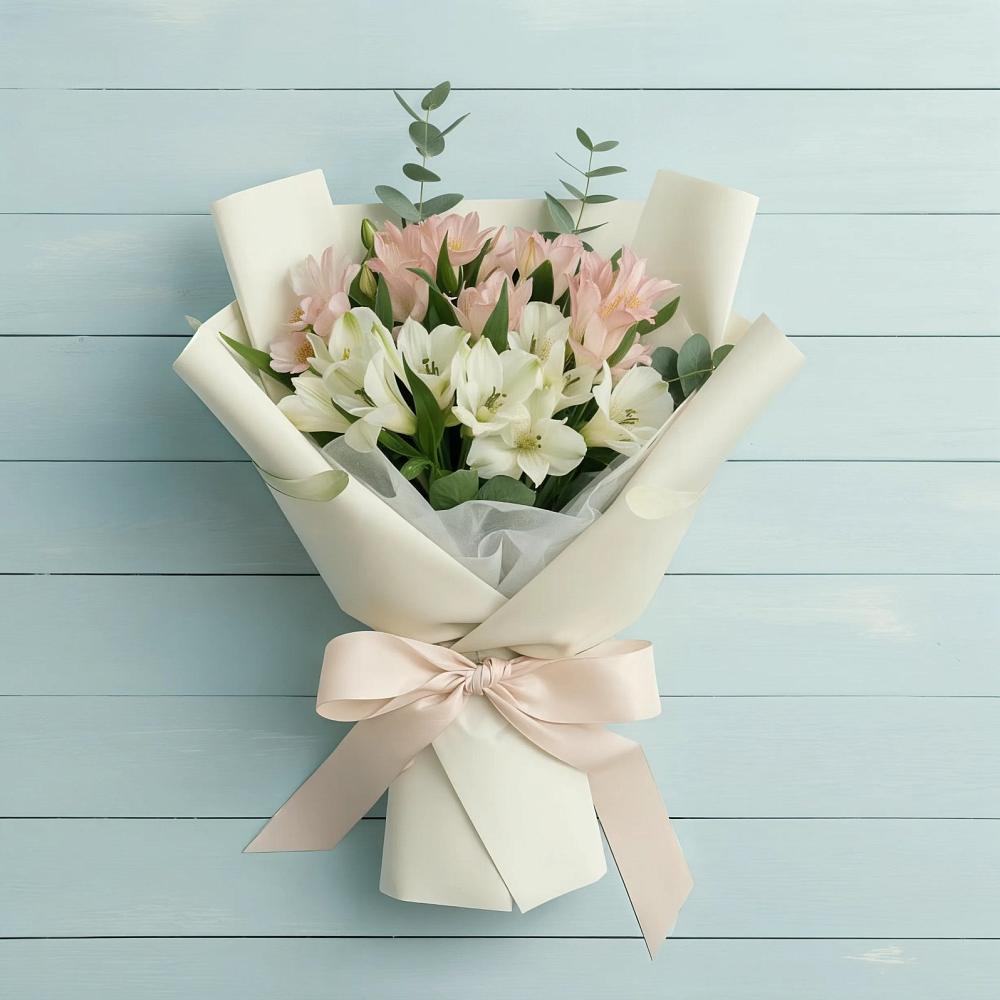 Букет цветов из: Альстромерии в Рождественском